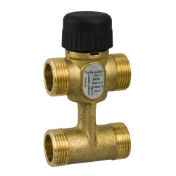 Vanne 4 voies laiton filetée PN16 DN20 Kv2,5 course 2,5mm - VZ408E-20BP07 Schneider Electric