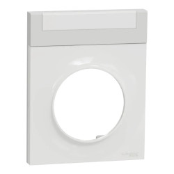 Odace Styl Pratic - plaque avec porte-étiquette 1 poste blanc - S520732 Schneider Electric