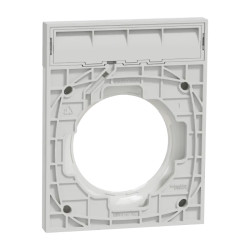 Odace Styl Pratic - plaque avec porte-étiquette 1 poste blanc - S520732 Schneider Electric