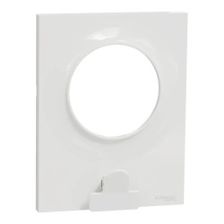 Odace Styl Pratic - plaque avec pince multi-usage 1 poste blanc - S520742 Schneider Electric