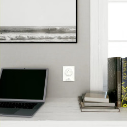 Odace Styl Pratic - plaque avec pince multi-usage 1 poste blanc - S520742 Schneider Electric