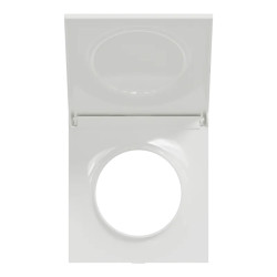 Odace Styl Pratic - plaque avec cache intégré pour prise 1 poste blanc - S520752 Schneider Electric