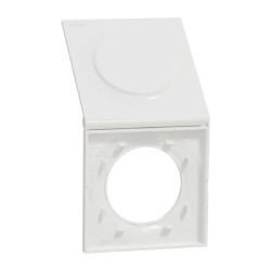 Odace Styl Pratic - plaque avec cache intégré pour prise 1 poste blanc - S520752 Schneider Electric