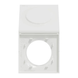 Odace Styl Pratic - plaque avec cache intégré pour prise 1 poste blanc - S520752 Schneider Electric