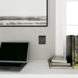 Odace Styl Pratic - plaque support téléphone mobile 1 poste anthracite - S540712 Schneider Electric