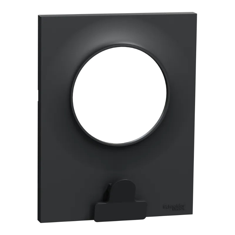 Odace Styl Pratic - plaque avec pince multi-usage 1 poste anthracite - S540742 Schneider Electric