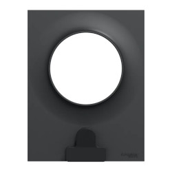 Odace Styl Pratic - plaque avec pince multi-usage 1 poste anthracite - S540742 Schneider Electric