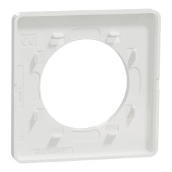 Odace Touch - plaque 1 poste aluminium brossé avec liseré blanc - S520802J Schneider Electric
