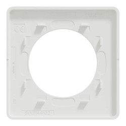Odace Touch - plaque 1 poste aluminium brossé avec liseré blanc - S520802J Schneider Electric