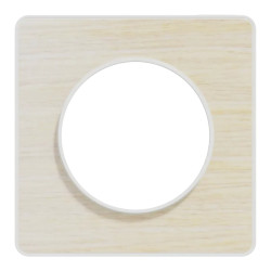 Odace Touch - plaque 1 poste bois nordique avec liseré blanc - S520802M Schneider Electric