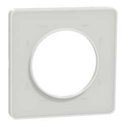 Odace Touch - plaque 1 poste translucide blanc avec liseré blanc - S520802R Schneider Electric