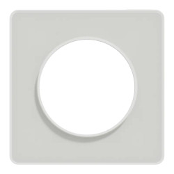 Odace Touch - plaque 1 poste translucide blanc avec liseré blanc - S520802R Schneider Electric