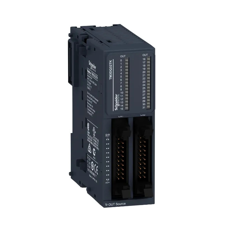 Modicon TM3, module 32 sorties TOR, PNP 0,1A, connecteur HE 10 - TM3DQ32TK Schneider Electric