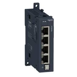 Modicon TM4, module de communication switch Ethernet 4 connecteurs RJ45 - TM4ES4 Schneider Electric