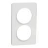 Odace Touch -  plaque 2 postes verticaux entraxe 57mm blanc - S520814 Schneider Electric