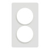 Odace Touch -  plaque 2 postes verticaux entraxe 57mm blanc - S520814 Schneider Electric