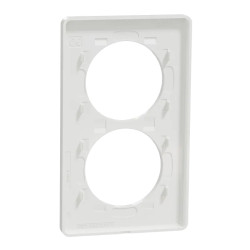 Odace Touch -  plaque 2 postes verticaux entraxe 57mm blanc - S520814 Schneider Electric