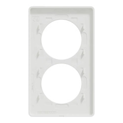 Odace Touch -  plaque 2 postes verticaux entraxe 57mm blanc - S520814 Schneider Electric