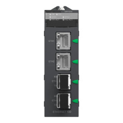 Module convertisseur fibre Multimode / Cuivre RJ45 2 voies 100Mo/s - BMXNRP0200 Schneider Electric