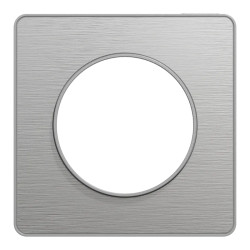 Odace Touch - plaque 1 poste aluminium brossé avec liseré aluminium - S530802J Schneider Electric
