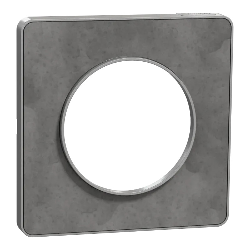 Odace Touch - plaque 1 poste ardoise avec liseré aluminium - S530802V Schneider Electric