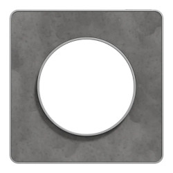 Odace Touch - plaque 1 poste ardoise avec liseré aluminium - S530802V Schneider Electric