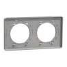 Odace Touch -  plaque 2 postes horizontaux ou verticaux 71mm aluminium - S530804 Schneider Electric
