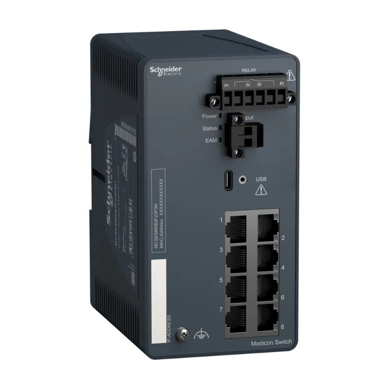 Modicon Switch administré - 8 ports cuivre - durci - MCSESM083F23F0H Schneider Electric