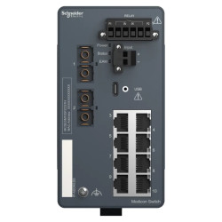 Ext Switch 8TX/2FX-SM Harsh - MCSESM103F2CS1H Schneider Electric