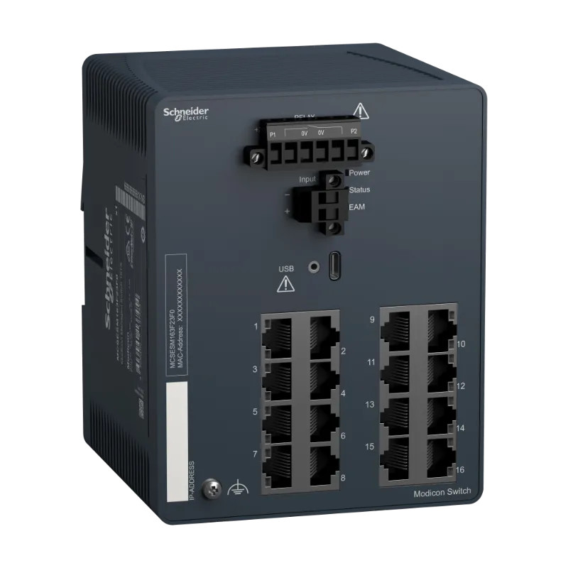 Modicon Managed Switch 16TX - MCSESM163F23F0 Schneider Electric