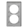 Odace Touch -  plaque 2 postes verticaux entraxe 57mm aluminium - S530814 Schneider Electric