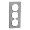 Odace Touch - plaque 3 postes verticaux entraxe 57mm aluminium - S530816 Schneider Electric
