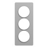 Odace Touch - plaque 3 postes verticaux entraxe 57mm aluminium - S530816 Schneider Electric