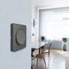 Odace Touch - plaque 1 poste aluminium brossé avec liseré anthracite - S540802J Schneider Electric