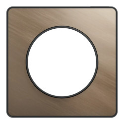 Odace Touch - plaque 1 poste bronze brossé avec liseré anthracite - S540802L Schneider Electric