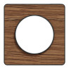 Odace Touch - plaque 1 poste bois zebrano avec liseré anthracite - S540802P4 Schneider Electric
