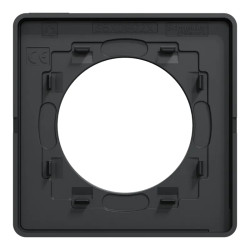 Odace Touch - plaque 1 poste bois zebrano avec liseré anthracite - S540802P4 Schneider Electric