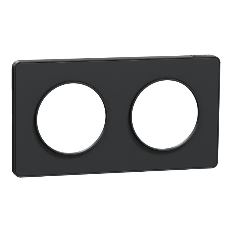 Odace Touch -  plaque 2 postes horizontaux ou verticaux 71mm anthracite - S540804 Schneider Electric