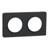 Odace Touch -  plaque 2 postes horizontaux ou verticaux 71mm anthracite - S540804 Schneider Electric