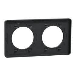 Odace Touch -  plaque 2 postes horizontaux ou verticaux 71mm anthracite - S540804 Schneider Electric