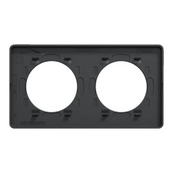 Odace Touch -  plaque 2 postes horizontaux ou verticaux 71mm anthracite - S540804 Schneider Electric