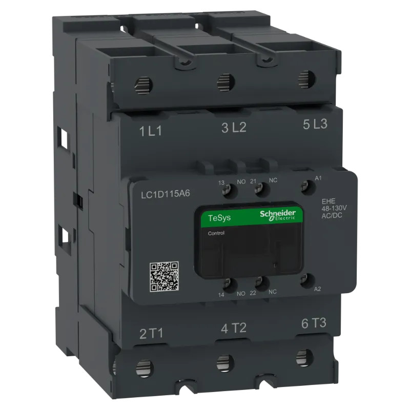 TeSys Deca Advanced - CTR Deca 115A 3P 48-130V ACDC - LC1D115A6EHE Schneider Electric