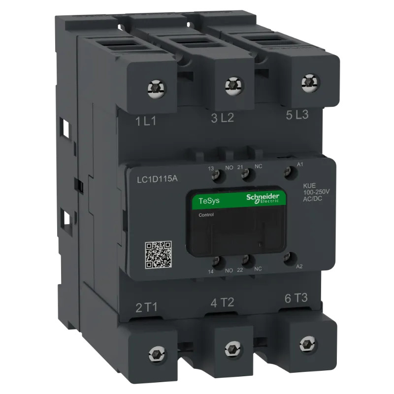 TeSys Deca Advanced - CTR Deca 115A 3P 100-250V ACDC EvLk - LC1D115AKUE Schneider Electric