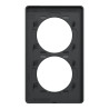 Odace Touch -  plaque 2 postes verticaux entraxe 57mm anthracite - S540814 Schneider Electric