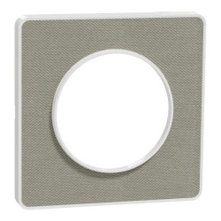 Odace Touch  - plaque 1 poste Kvadrat perle avec liseré blanc - S520802KG Schneider Electric