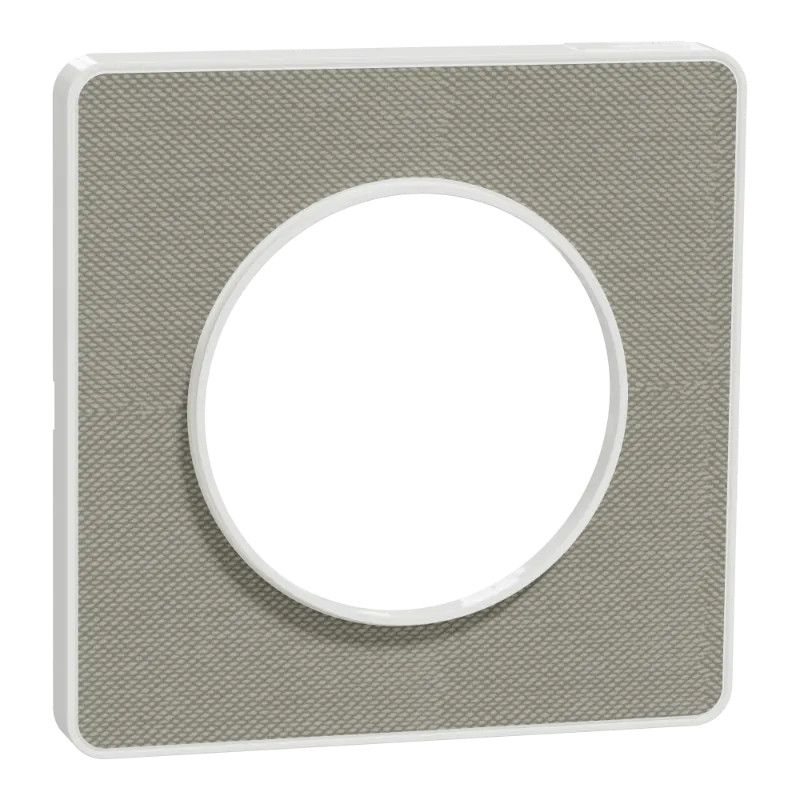 Odace Touch  - plaque 1 poste Kvadrat perle avec liseré blanc - S520802KG Schneider Electric