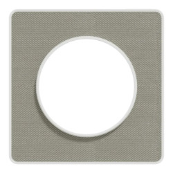 Odace Touch  - plaque 1 poste Kvadrat perle avec liseré blanc - S520802KG Schneider Electric