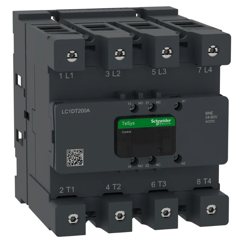 TeSys Deca Advanced - CTR Deca 200A 4P 24-60V ACDC EvLk - LC1DT200ABNE Schneider Electric