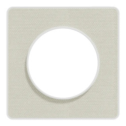 Odace Touch  - plaque 1 poste Kvadrat craie avec liseré blanc - S520802KW Schneider Electric