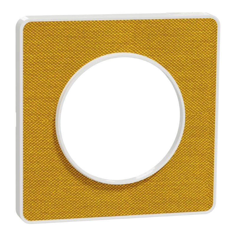 Odace Touch  - plaque 1 poste Kvadrat ocre avec liseré blanc - S520802KY Schneider Electric